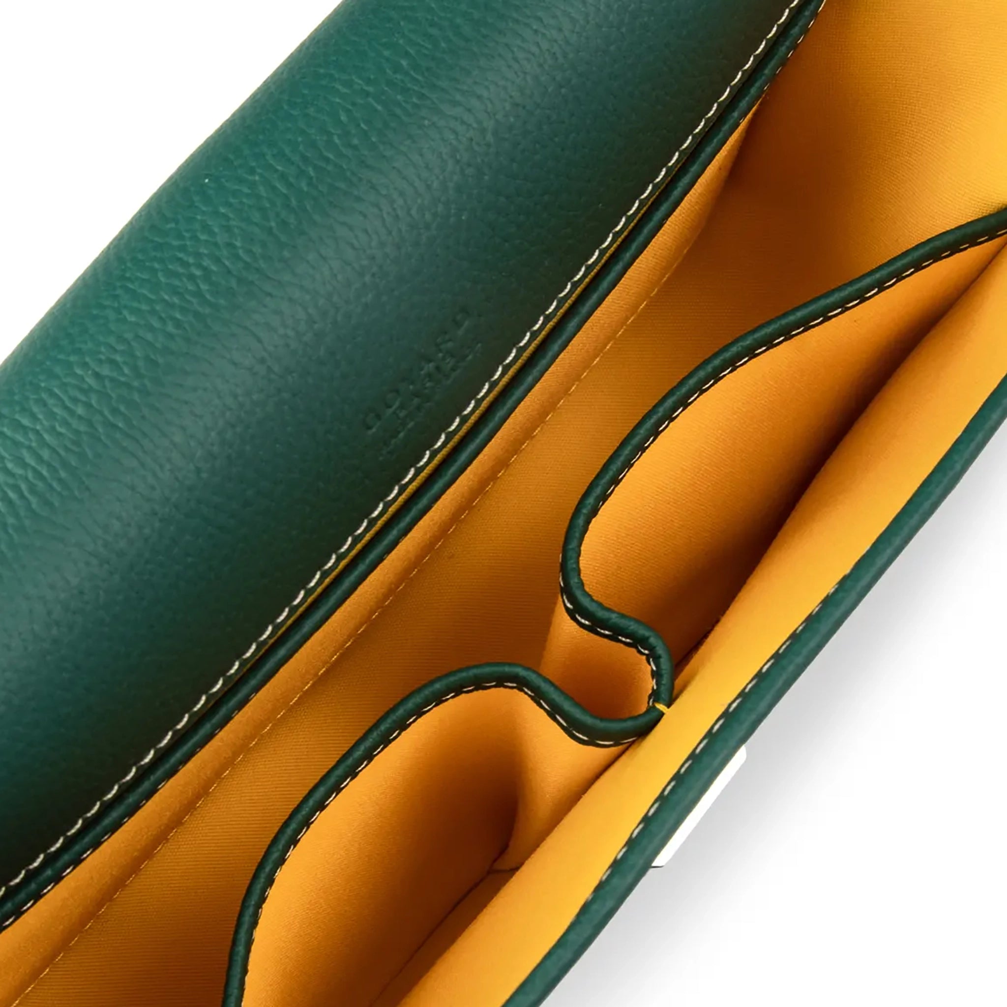 Top view of Goyard Goyardine Belvedere II Green PM Messenger Bag